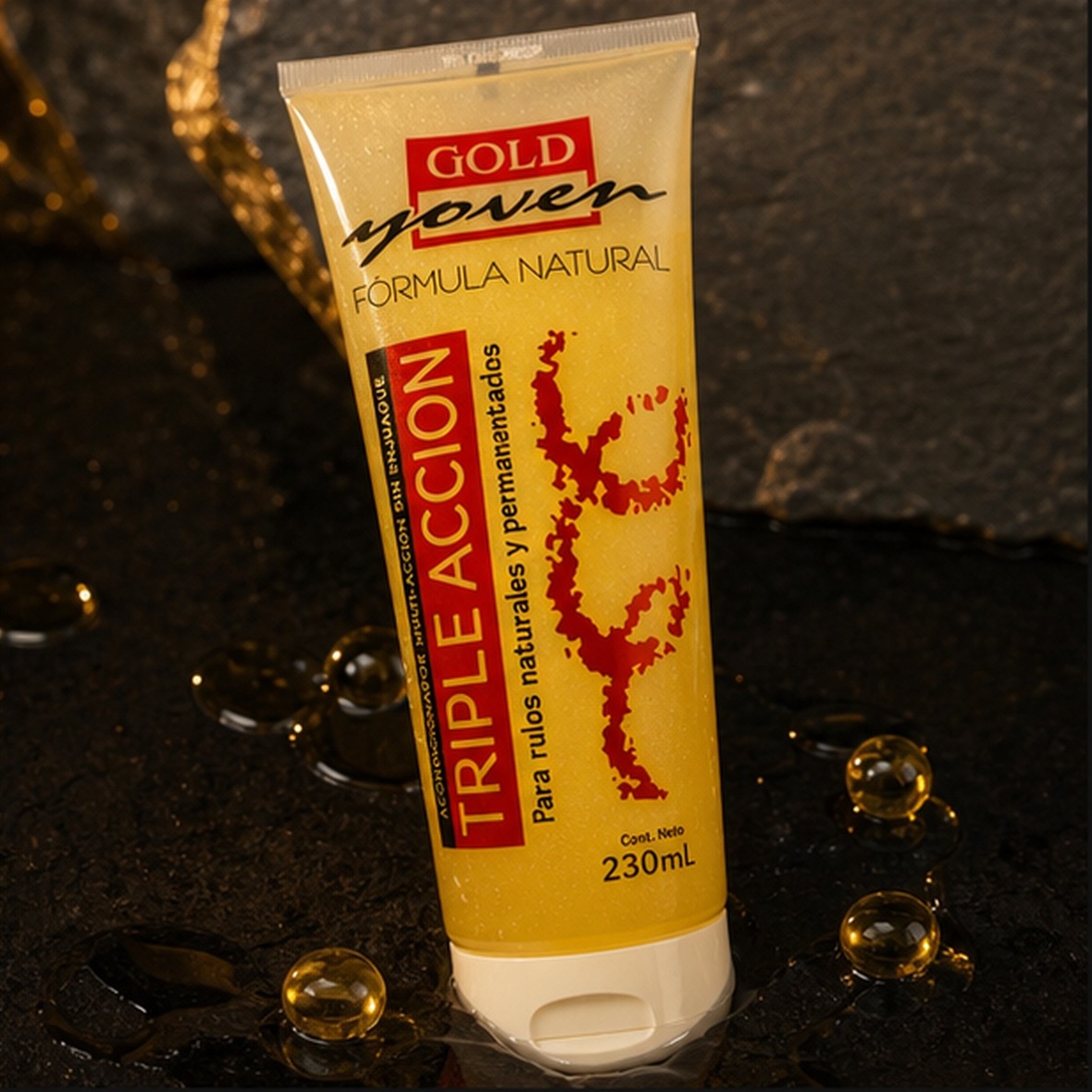Crema Gold Joven Triple Acción para Rulos