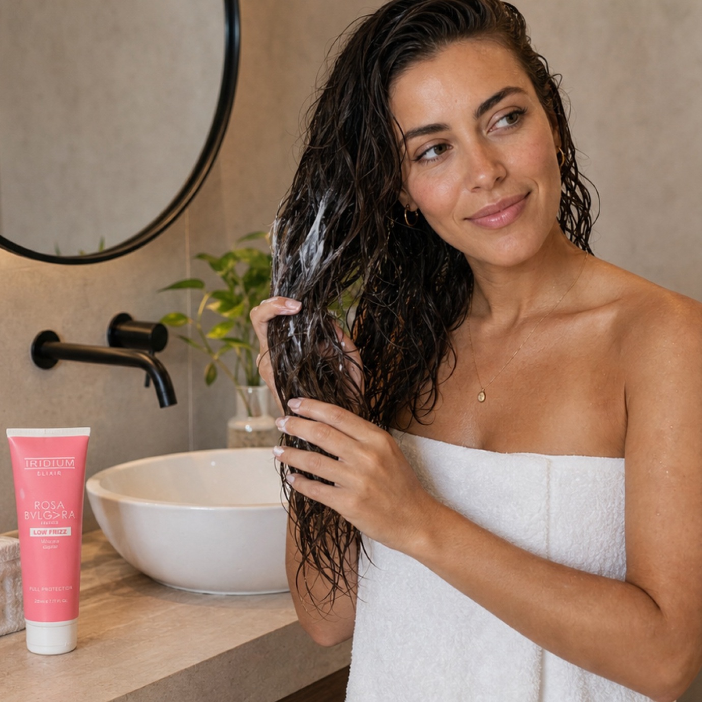 Máscara Capilar Rosa Búlgara Low Frizz