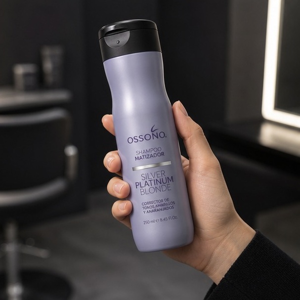 Ossono Shampoo Matizador Silver Platinum Blonde